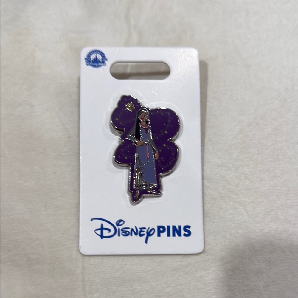 Disney Princess Asha from Wish Purple Enamel Pin